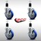 Service Caster 5'' SS Blue Poly Swivel 1-1/2'' Expanding Stem Caster Set with Brake, 4PK SCC-SSEX20S514-PPUB-BLUE-TLB-112-4 - alternate 4